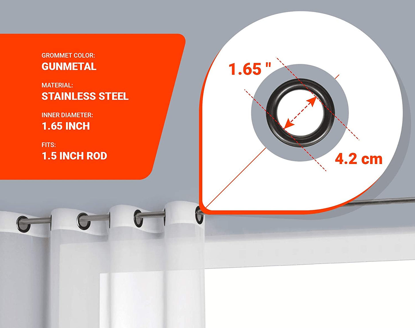 Ivory Beige Extra Wide Curtains for Wall Partition. Sliding Hanging Room Dividers Come as Set of 2 Dividers for Bedroom or Can Be Used as Privacy Screen. (Evelyn 108 X 108 Ivory)